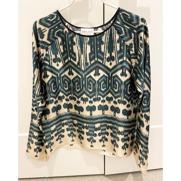 Forte_Forte Ikat Print Silk Blouse, size "1", (size small) - Picture 4 of 10